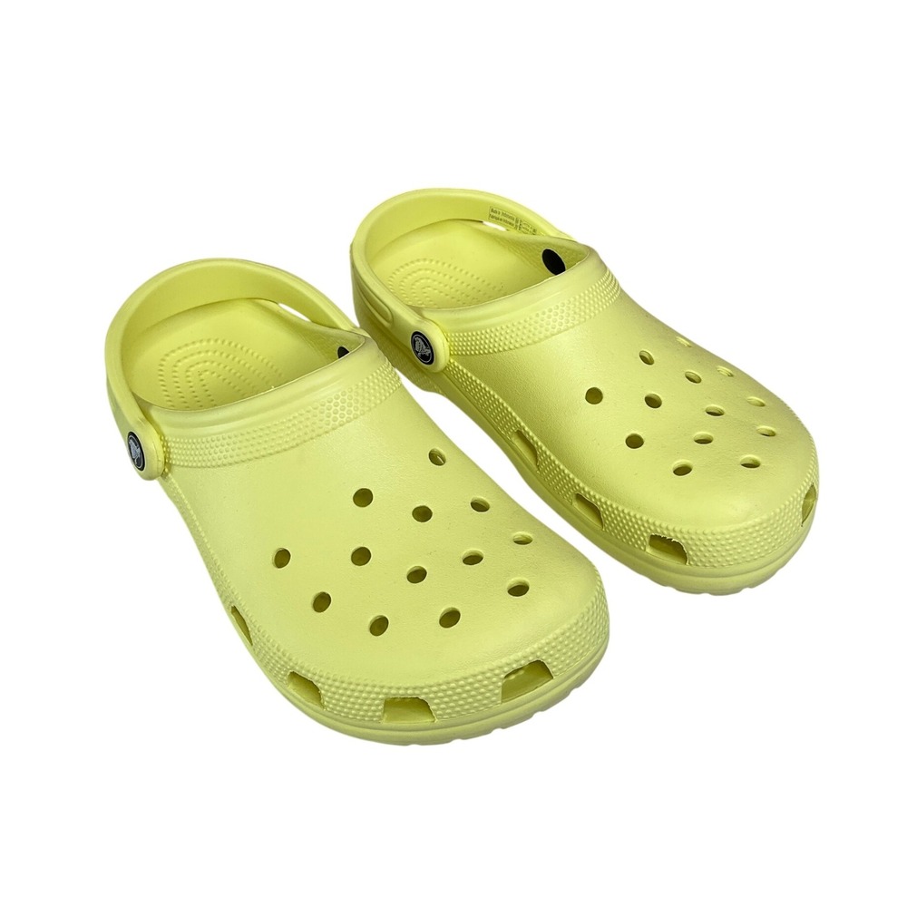 Neon Yellow Crocs Minion Clog Sandals‎ Comfort Casual Mens 8 Women's 10
